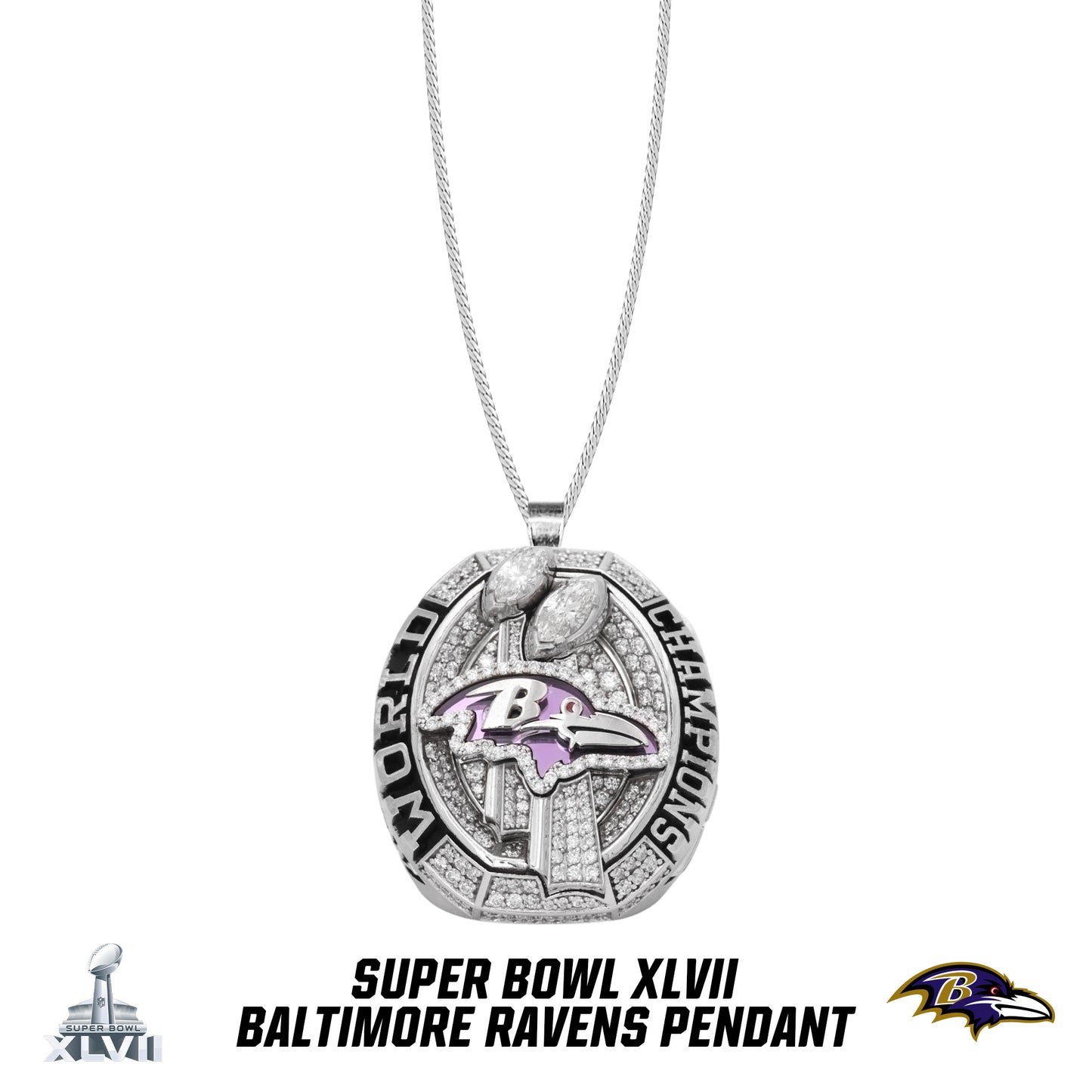 2012 season Baltimore Ravens Super Bowl XLVII Pendant