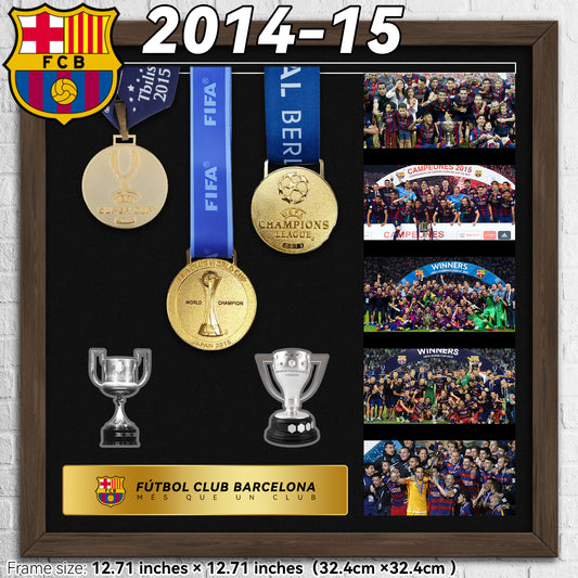 2014-15 FC Barcelona Champions Football Medal Frame