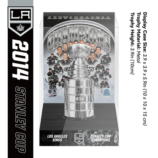 2014 Los Angeles Kings Stanley Cup Final Championship Trophy and Ring Display Case