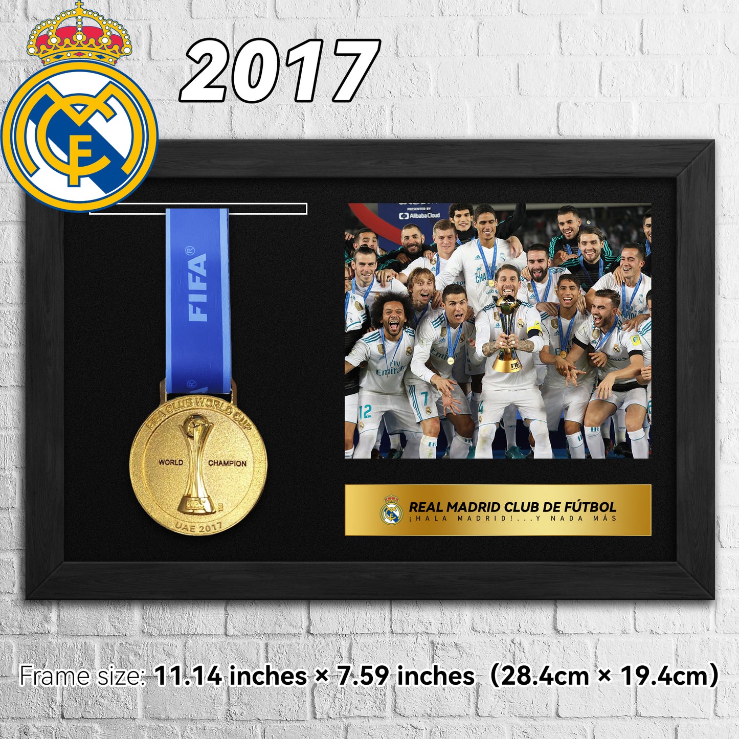 2016-17 Real Madrid CF Champions Football Medal Frame