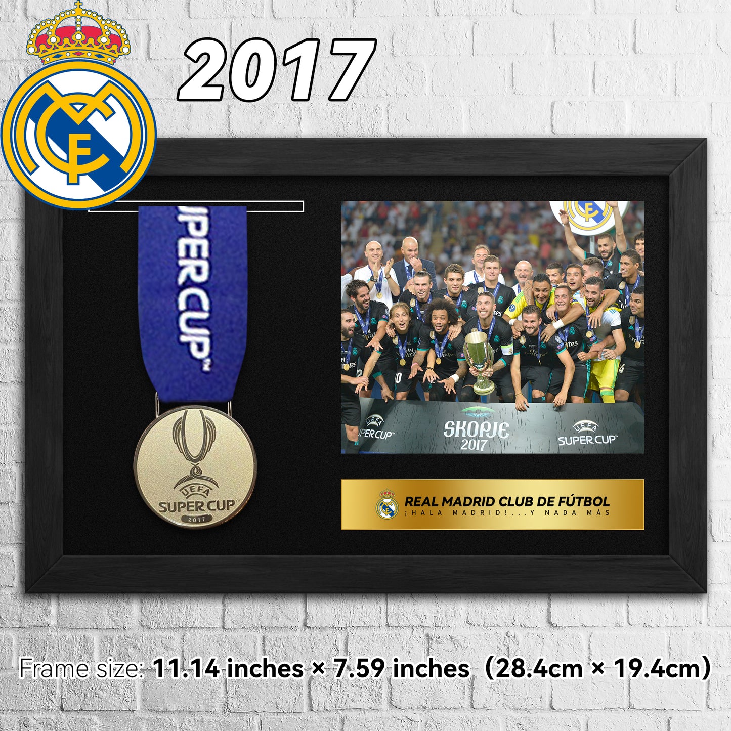 2016-17 Real Madrid CF Champions Football Medal Frame