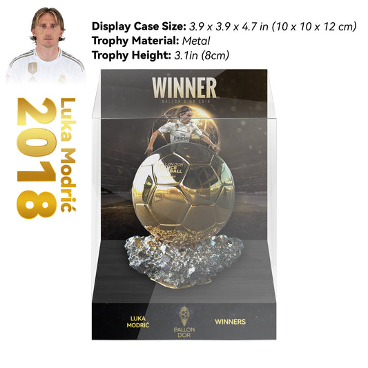 2018 LUKA MODRIC Ballon d'Or Trophy Display Case