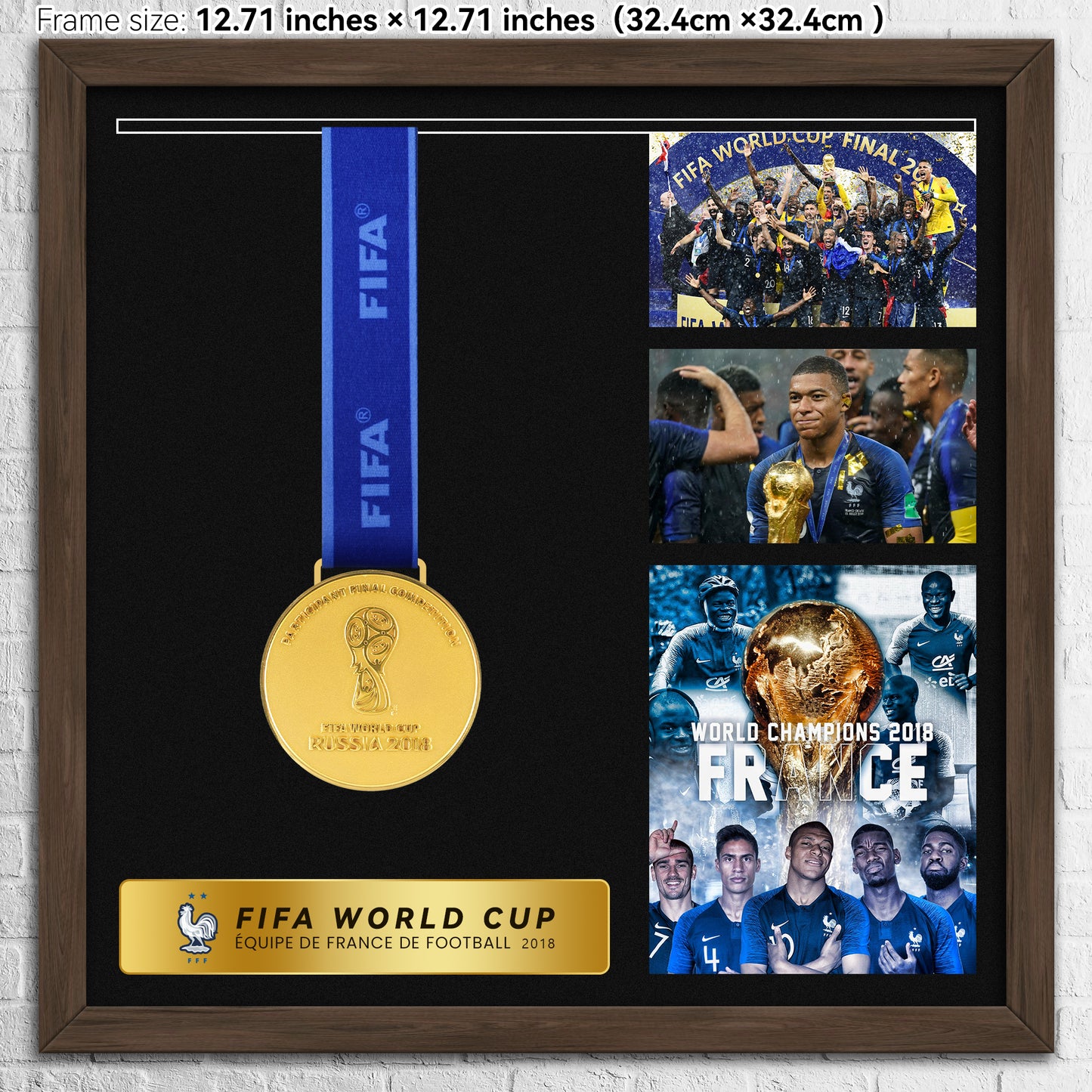 2018 France FIFA World Cup  Football Medal Frame