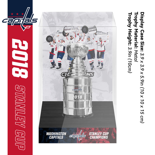 2018 Washington Capitals Stanley Cup Final Championship Trophy and Ring Display Case