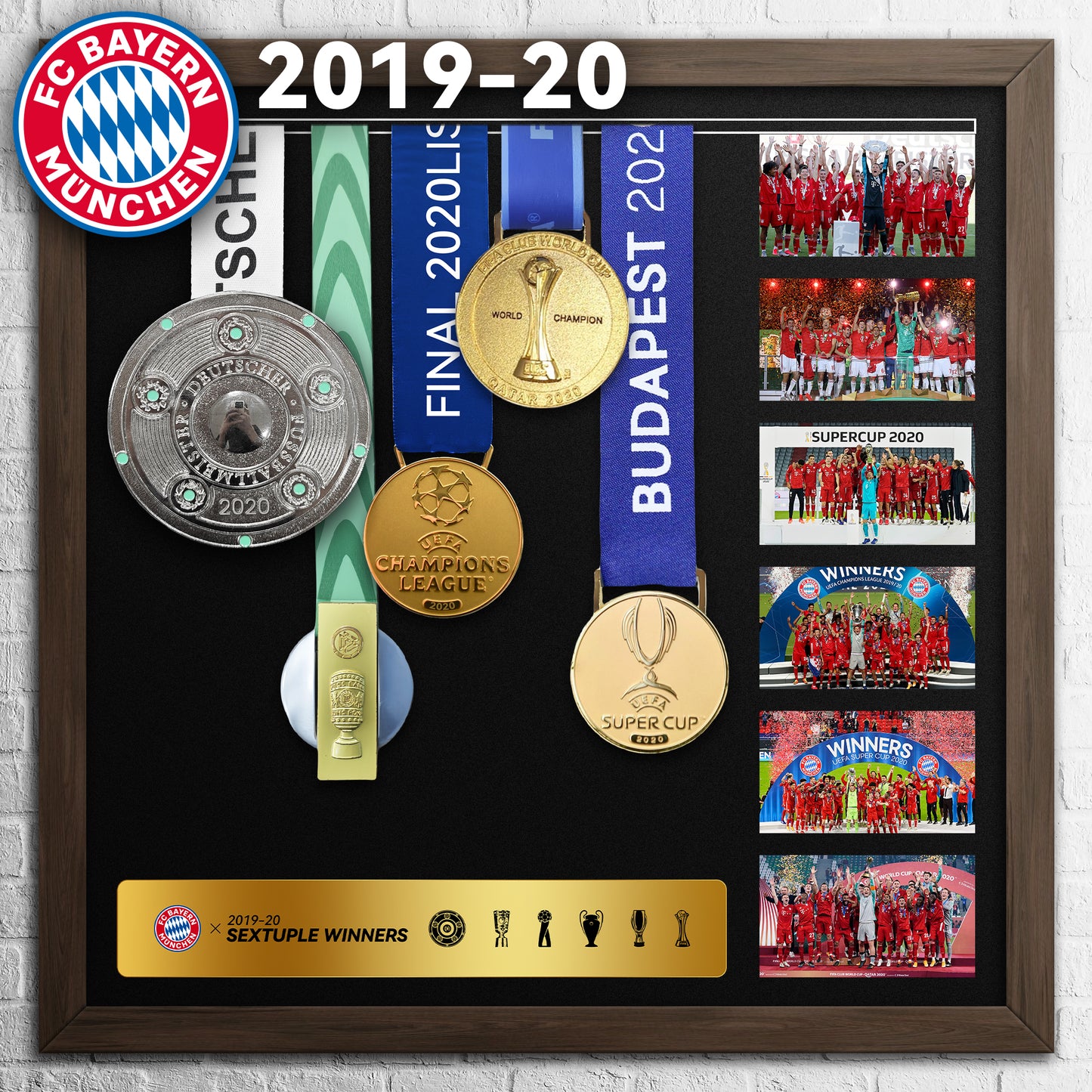 2019–20 FC Bayern Football Medal Frame