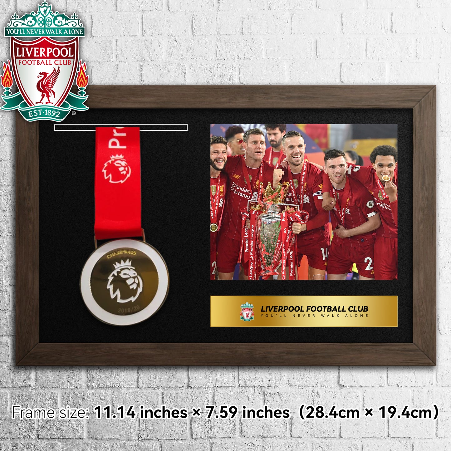 2019 Liverpool Champions Football Medal Frame