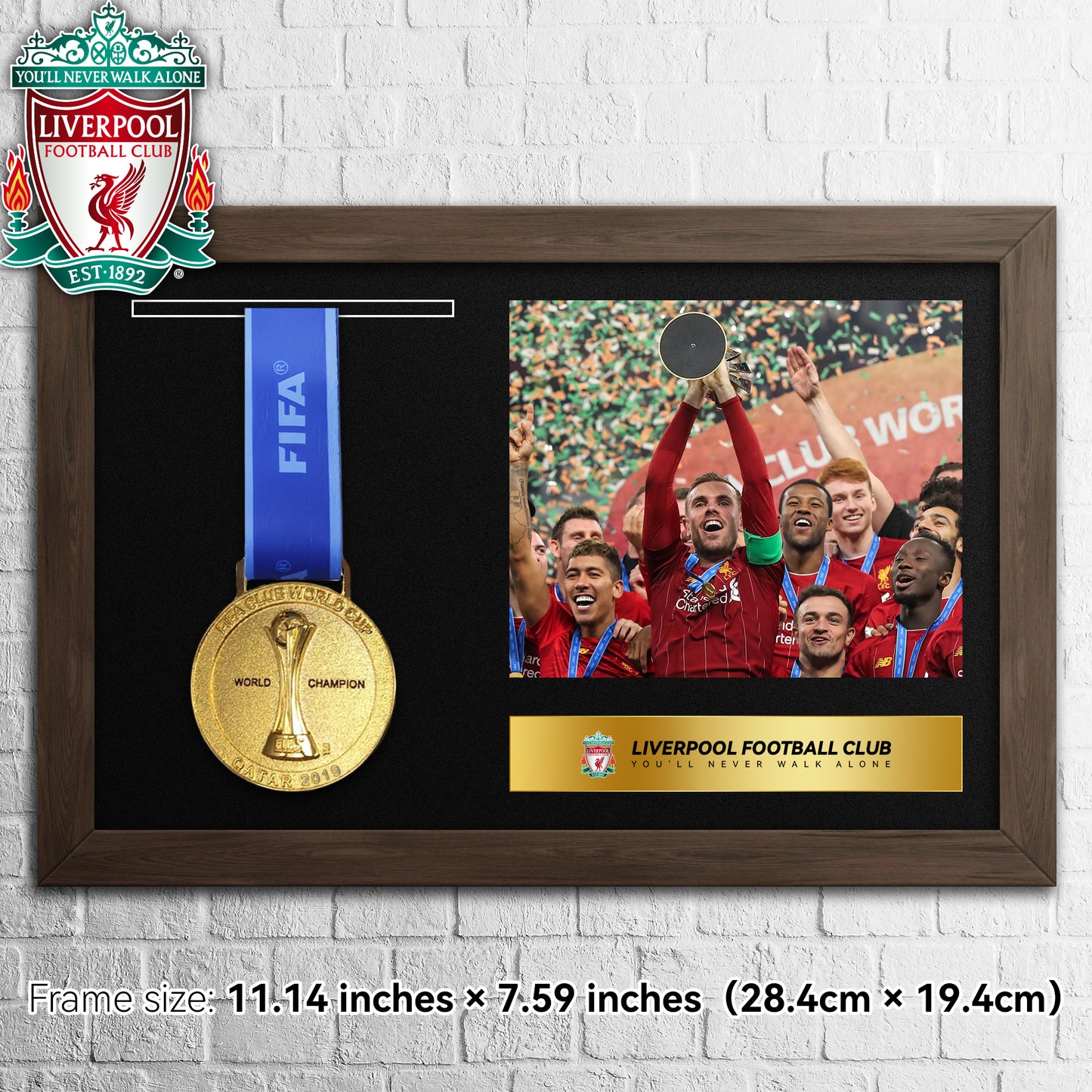 2019 Liverpool Champions Football Medal Frame