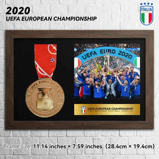 2020 Italy National Football Team UEFA European Championship Medal Frame