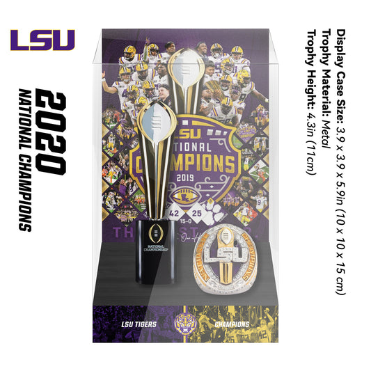 2020 LSU Tigers Championship Trophy Display Case
