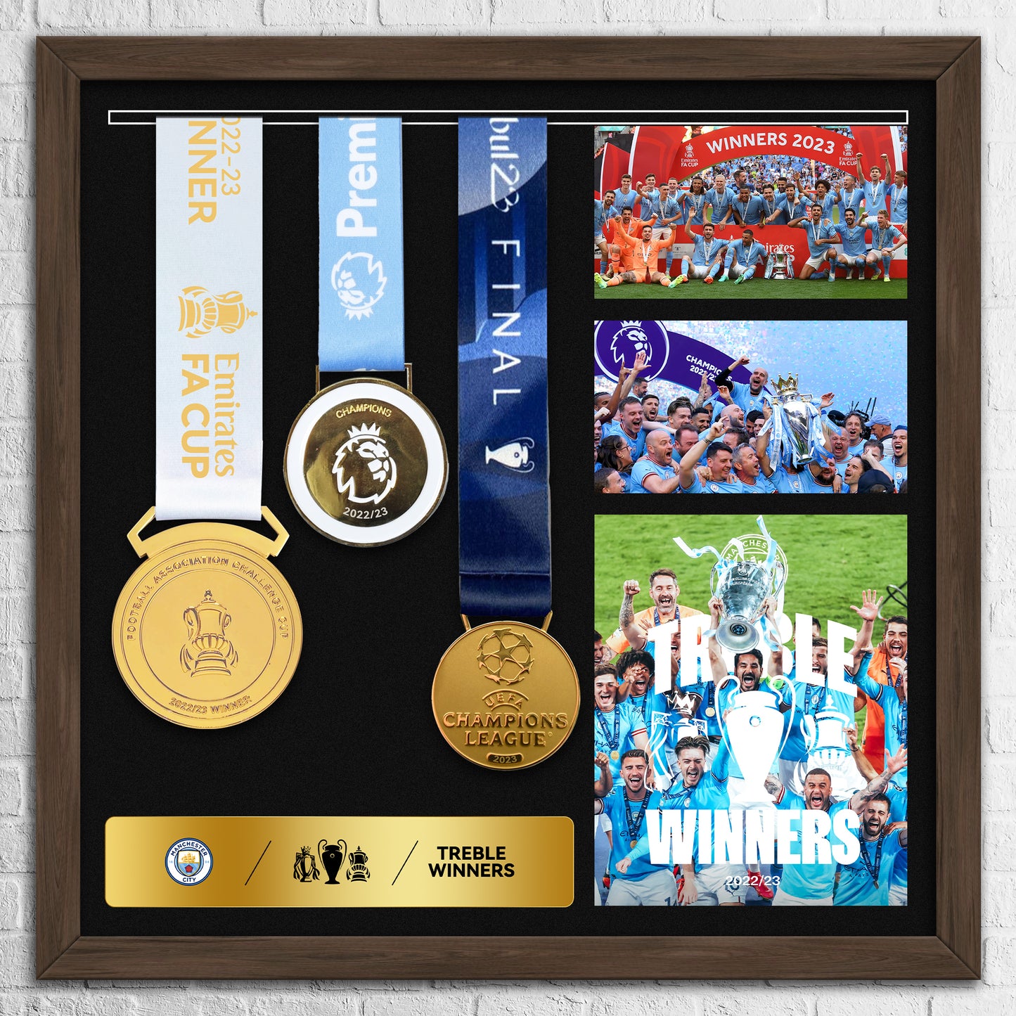 2022–23 Manchester City Football Medal Frame