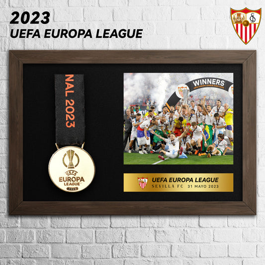 2022-23 Sevilla Fútbol Club UEFA Europa League Football Medal Frame