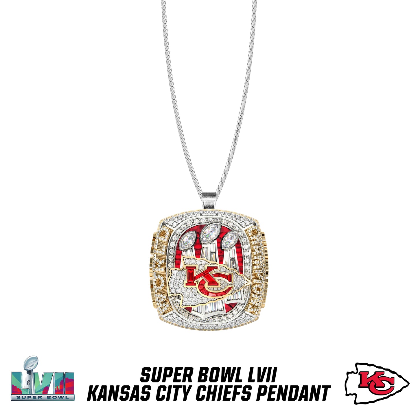 2022 season Kansas City Chiefs Super Bowl LVII Pendant