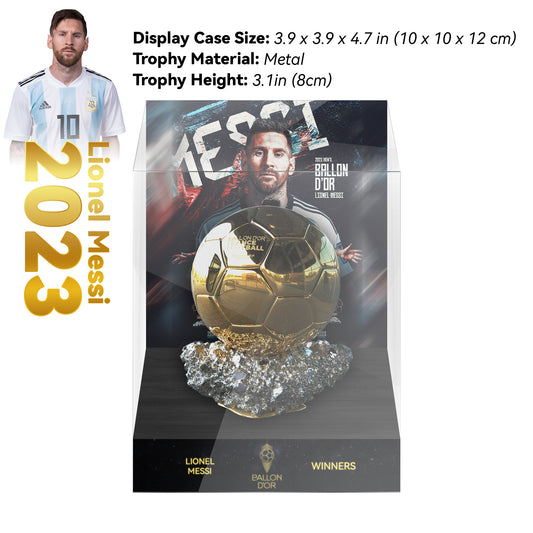 2023 LIONEL MESSI Ballon d'Or Trophy Display Case