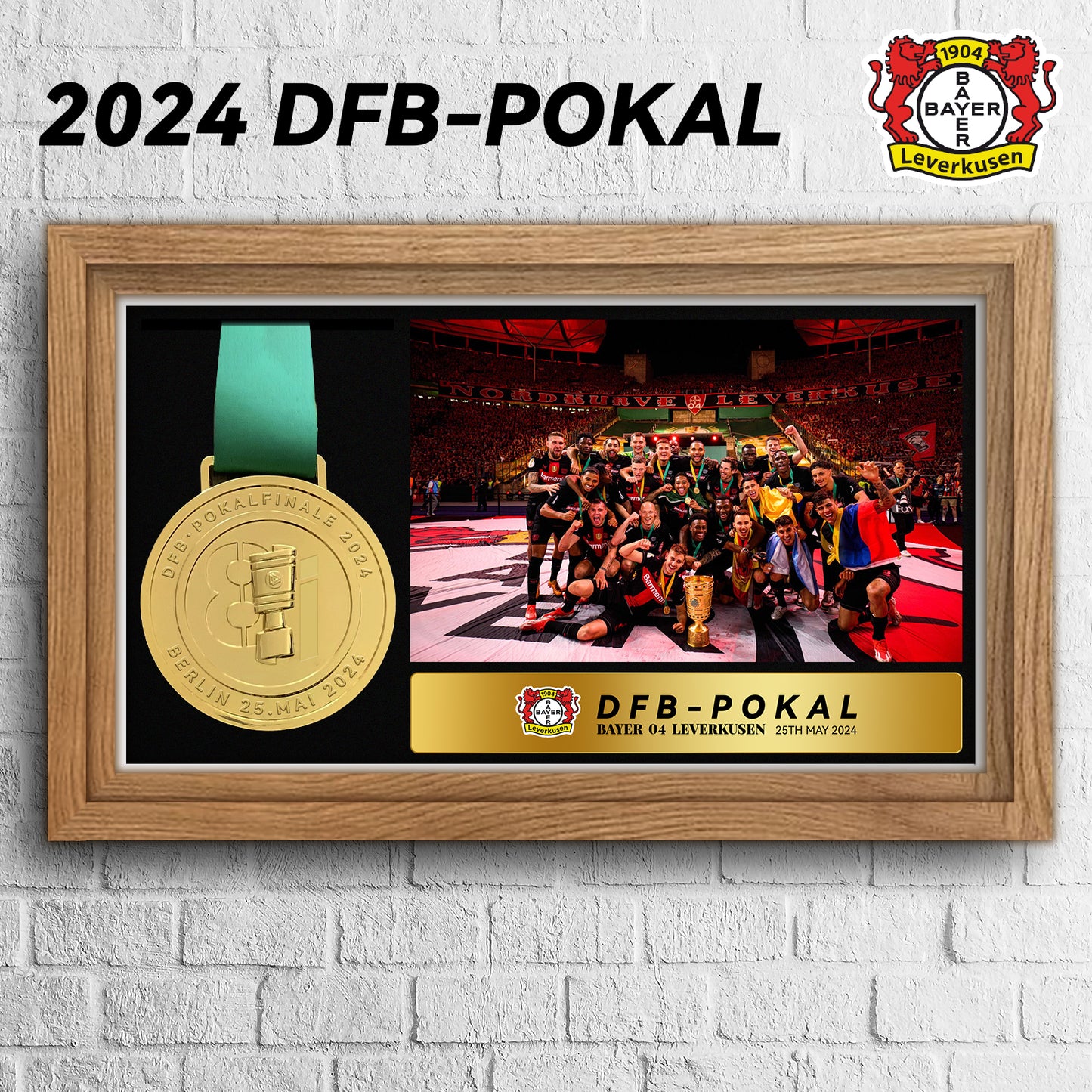 2023-24 BAYER O4 LEVERKUSEN Football Medal Frame