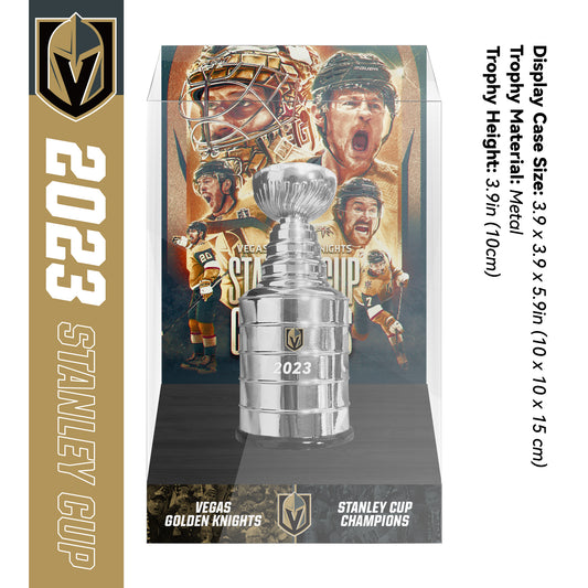 2023 Vegas Golden Knights Stanley Cup Final Championship Trophy and Ring Display Case