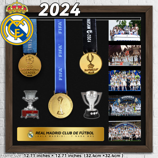 2024 Real Madrid CF Champions Football Medal Frame