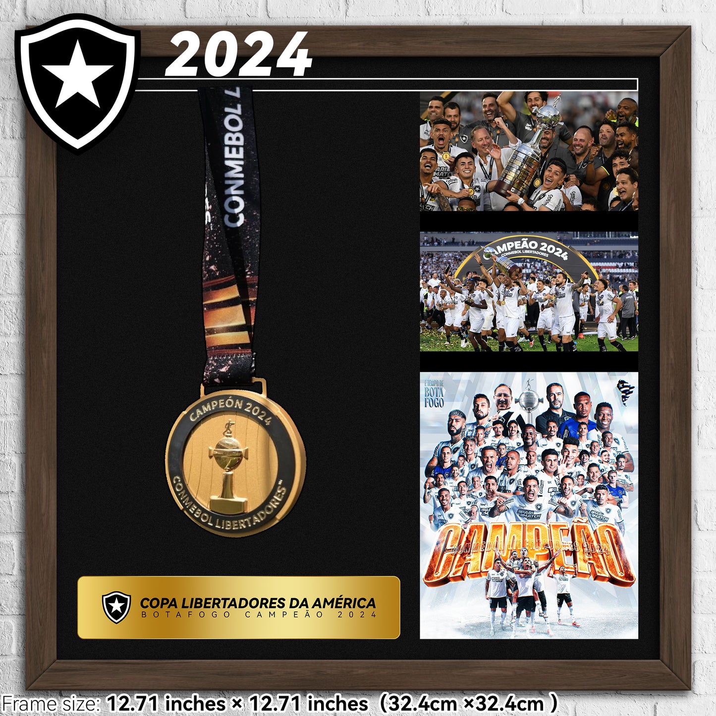 2024 Botafogo Copa Libertadores de América Football Medal Frame