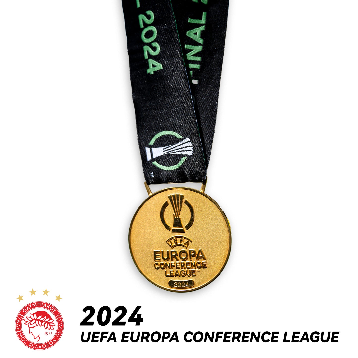 2023-24 Olympiacos BC UEFA Conference League Football Medal Frame