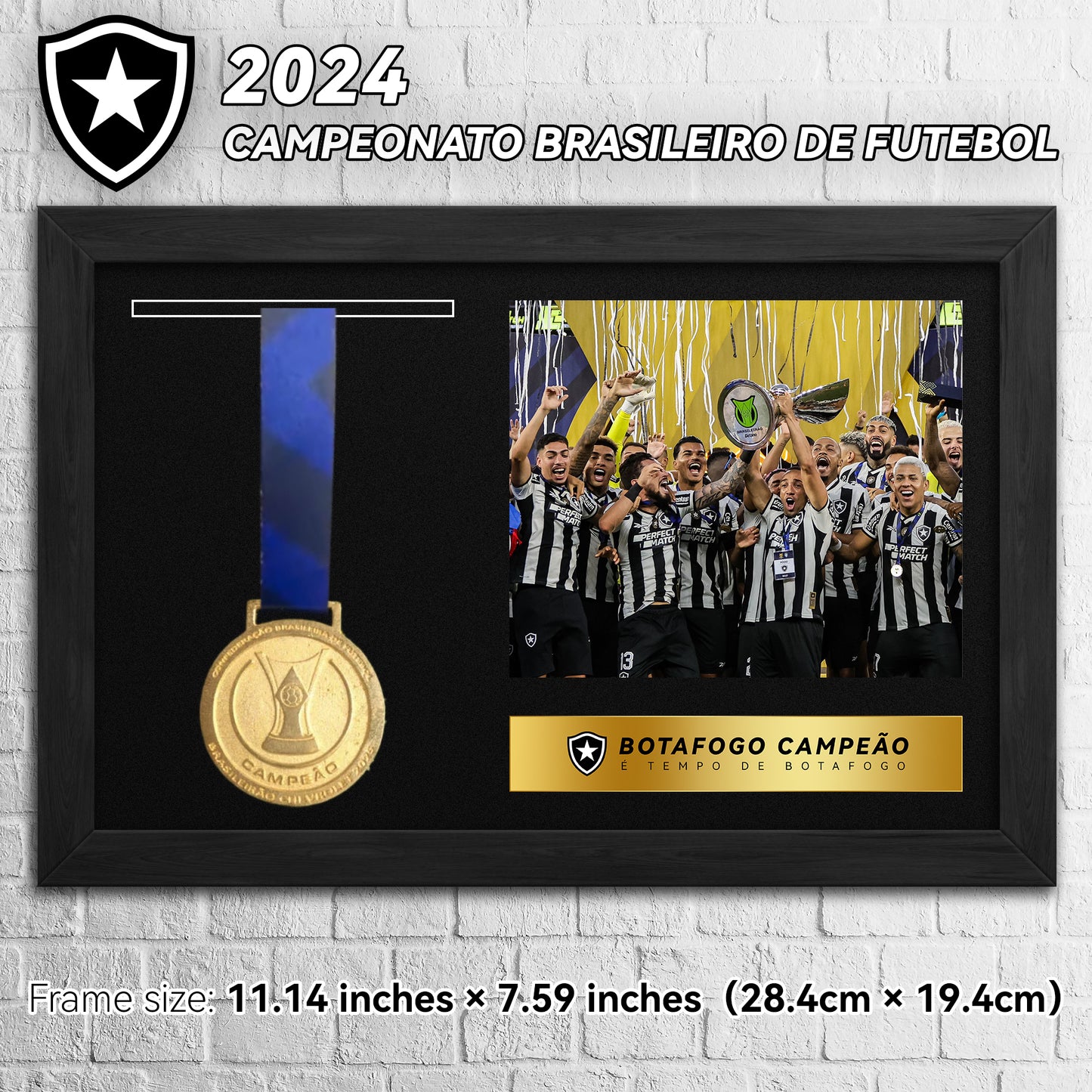 2024 Botafogo Campeonato Brasileiro Série A Football Medal Frame