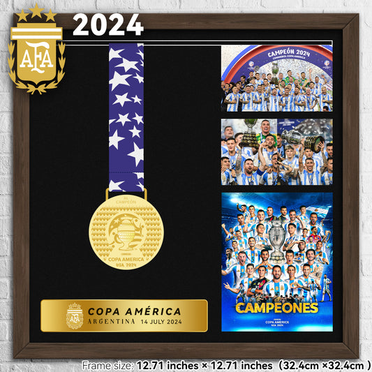 2024 Argentina Copa América Football Medal Frame