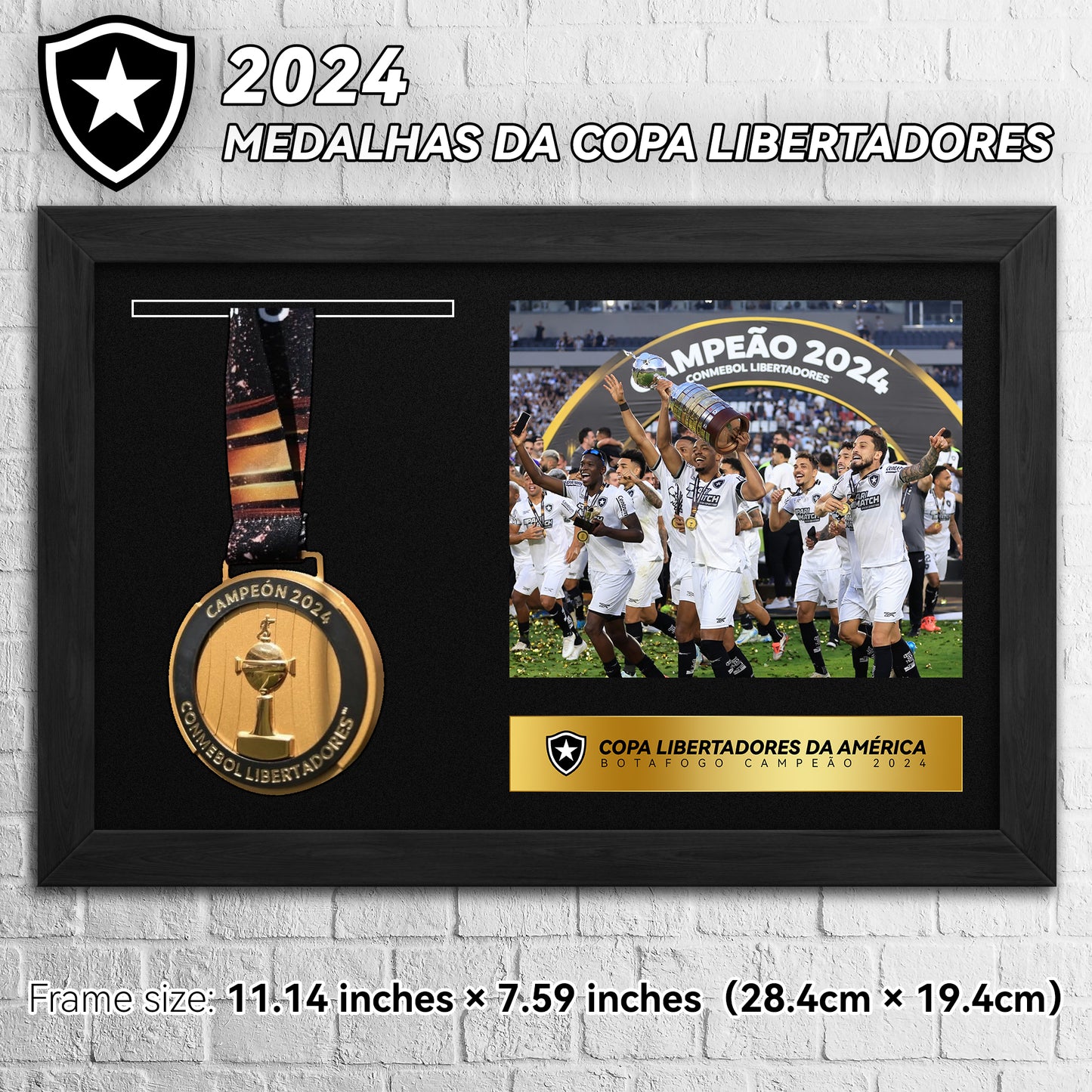 2024 Botafogo Copa Libertadores de América Football Medal Frame