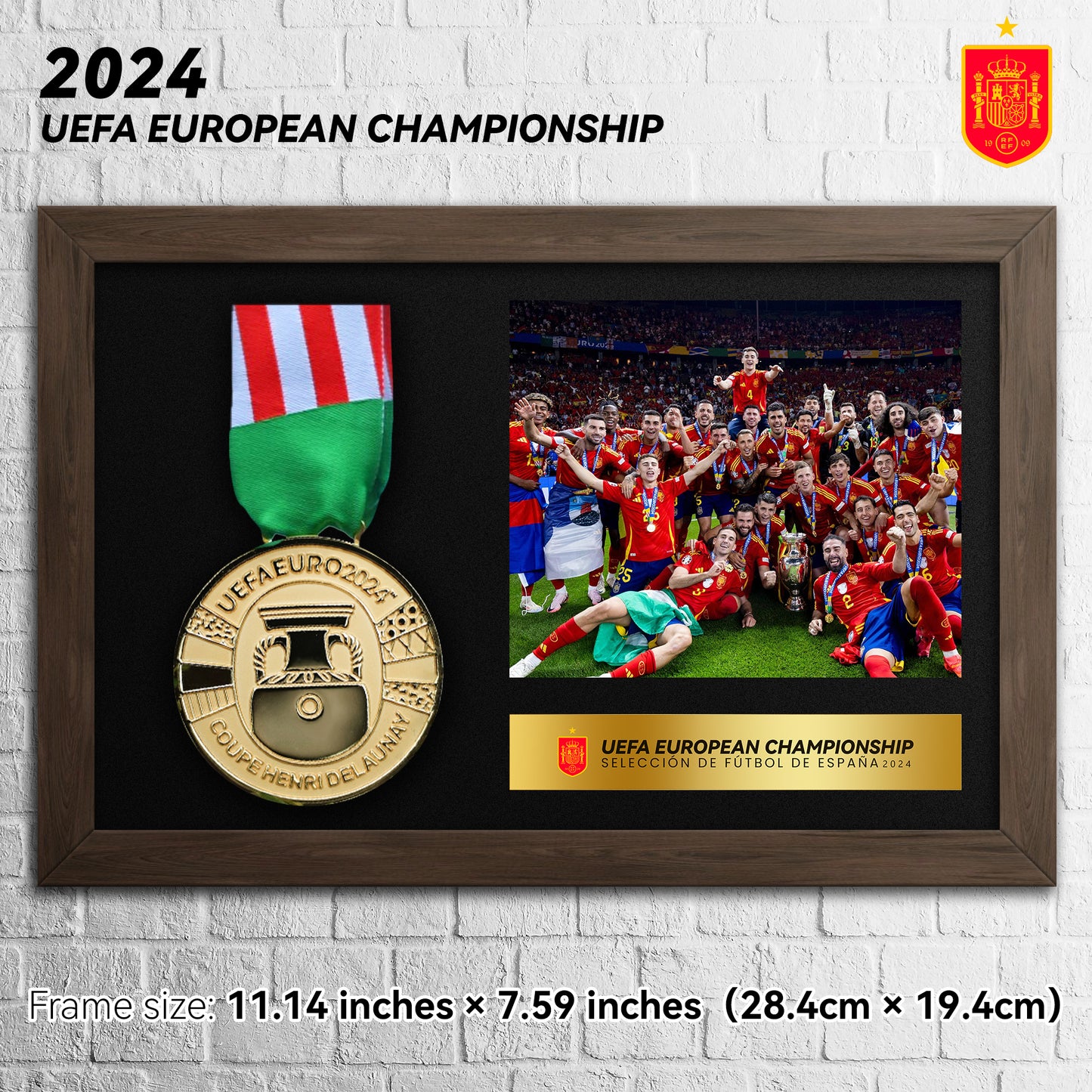 2024 Spain National Football Team UEFA European Championship Medal Frame