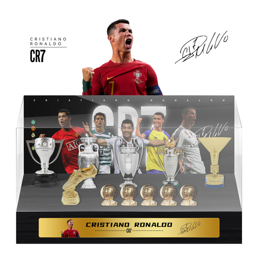 Cristiano Ronaldo Football Championship Trophy Display Case