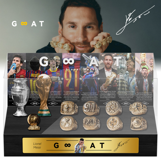 Lionel Messi Football Championship Trophy Display Case