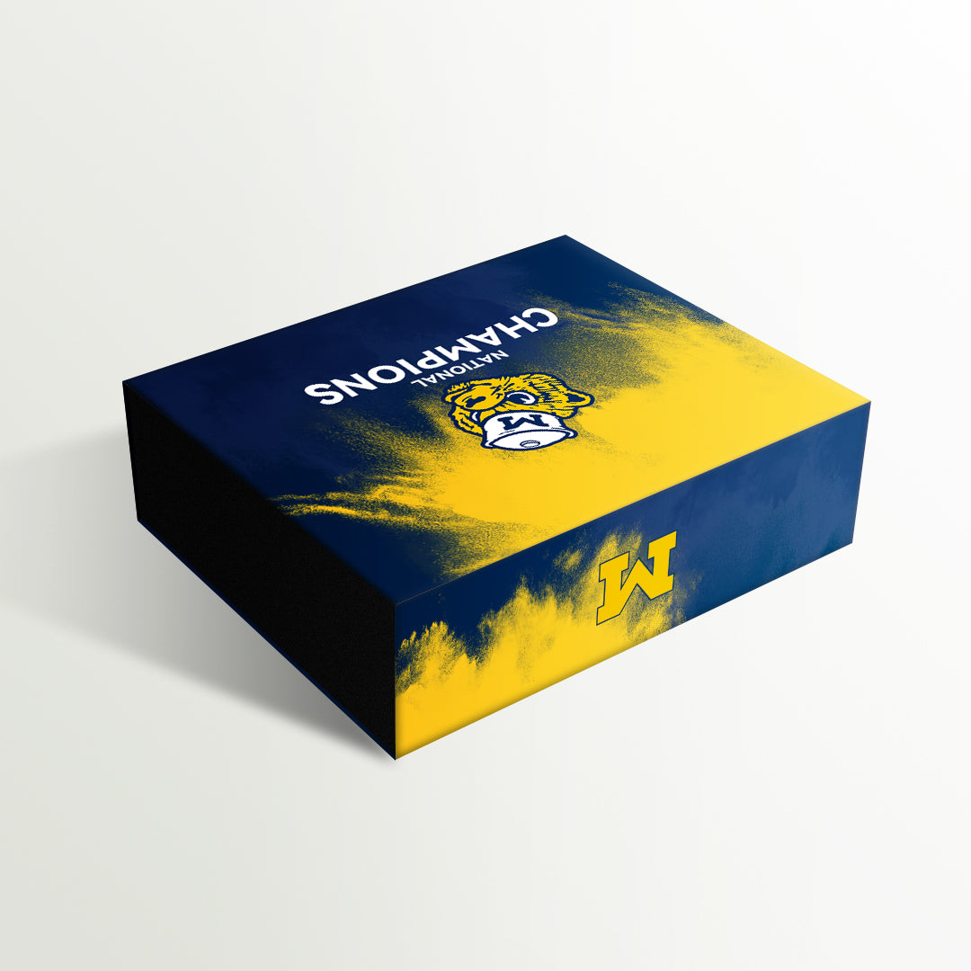 [1+4] 2024 Michigan Wolverines CFP National Championship Rings Box  NCAAF