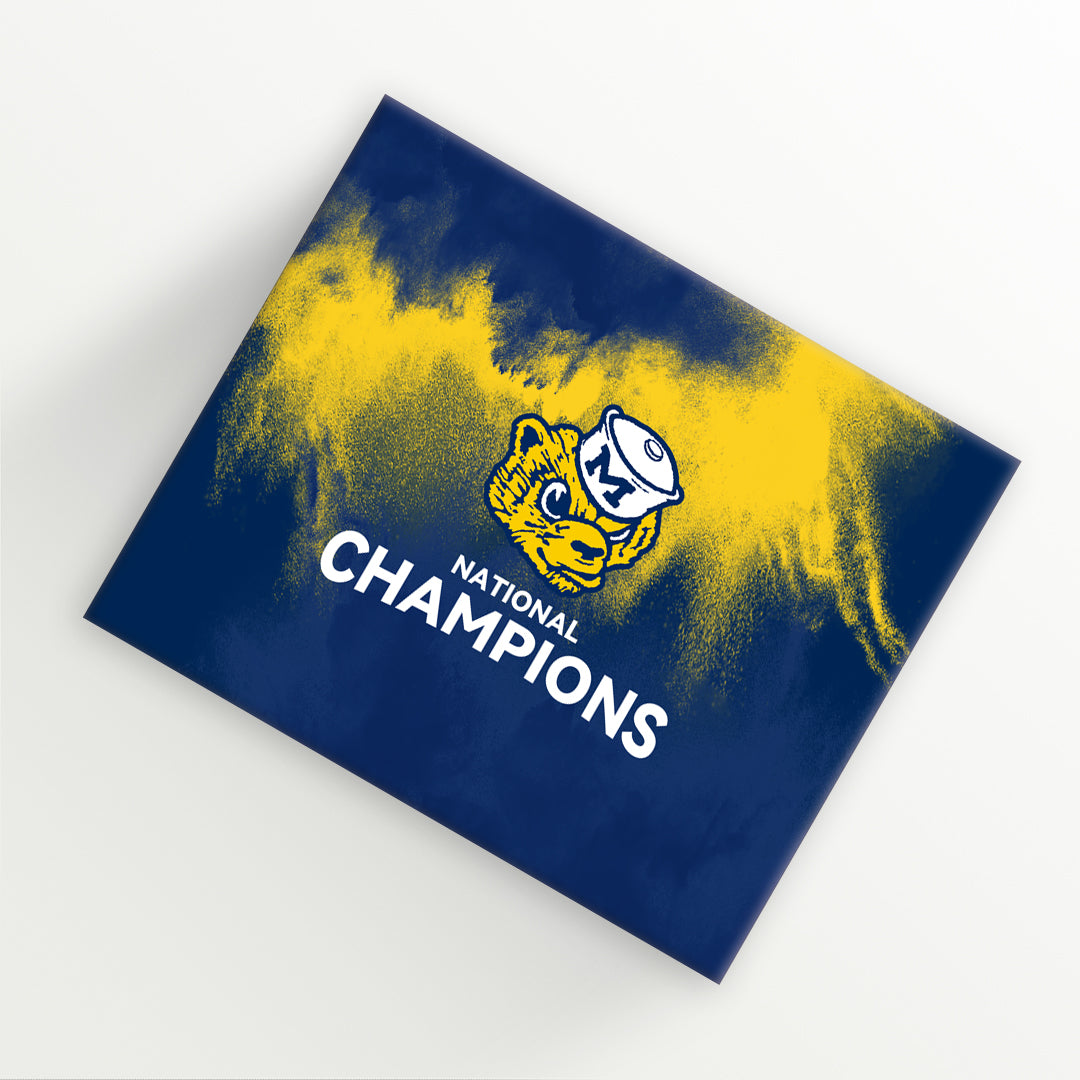 [1+4] 2024 Michigan Wolverines CFP National Championship Rings Box  NCAAF