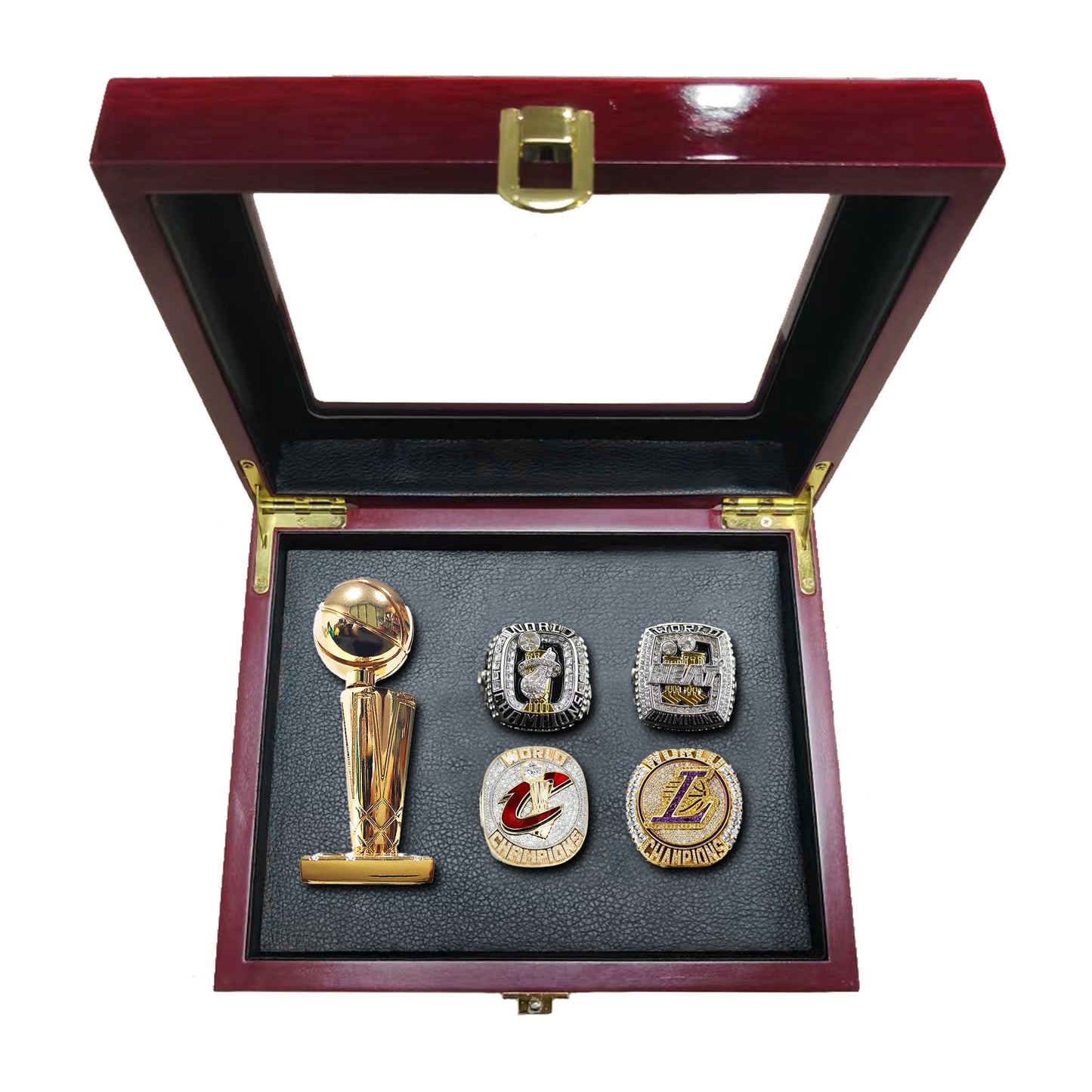 4 LeBron James Trophy and Ring Set