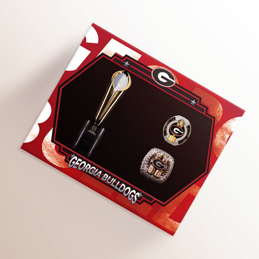 2022/2023 University of Georgia Bulldogs College Football National Championship Ring & Trophy Box