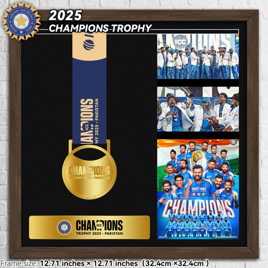 2025 India ICC Champions Trophy Medal Frame