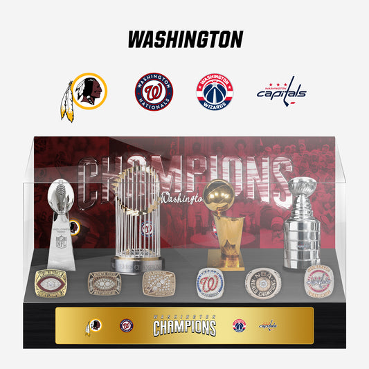 Washington, D.C. Championship Trophy and Rings Display Case B