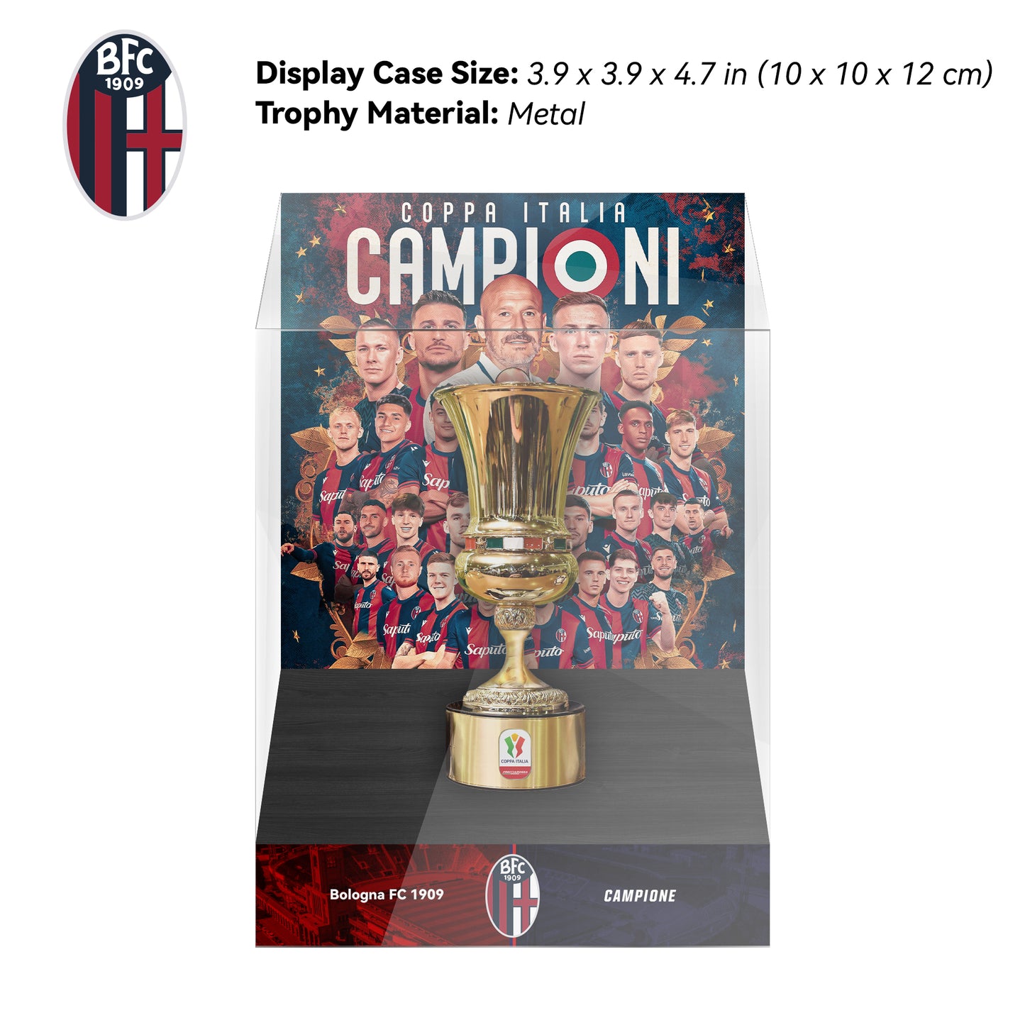 Coppa Italia Championship Trophy Display Case