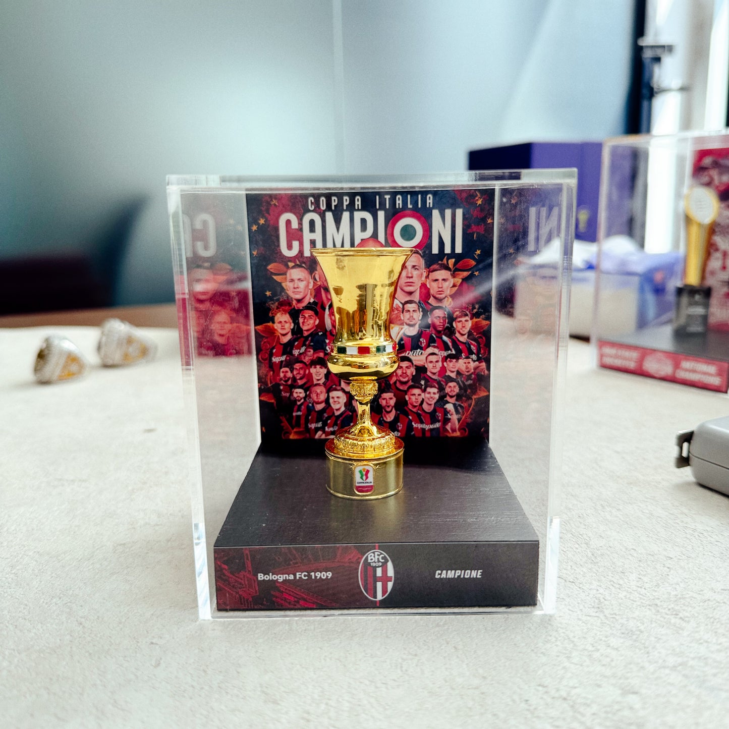 Coppa Italia Championship Trophy Display Case