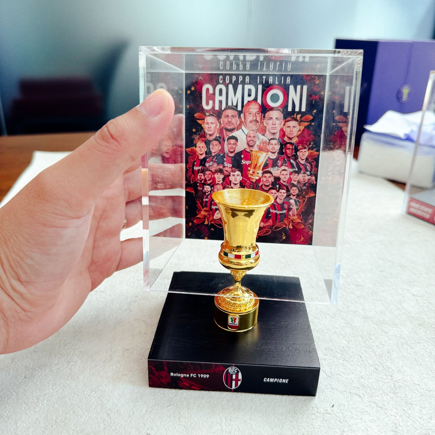 Coppa Italia Championship Trophy Display Case