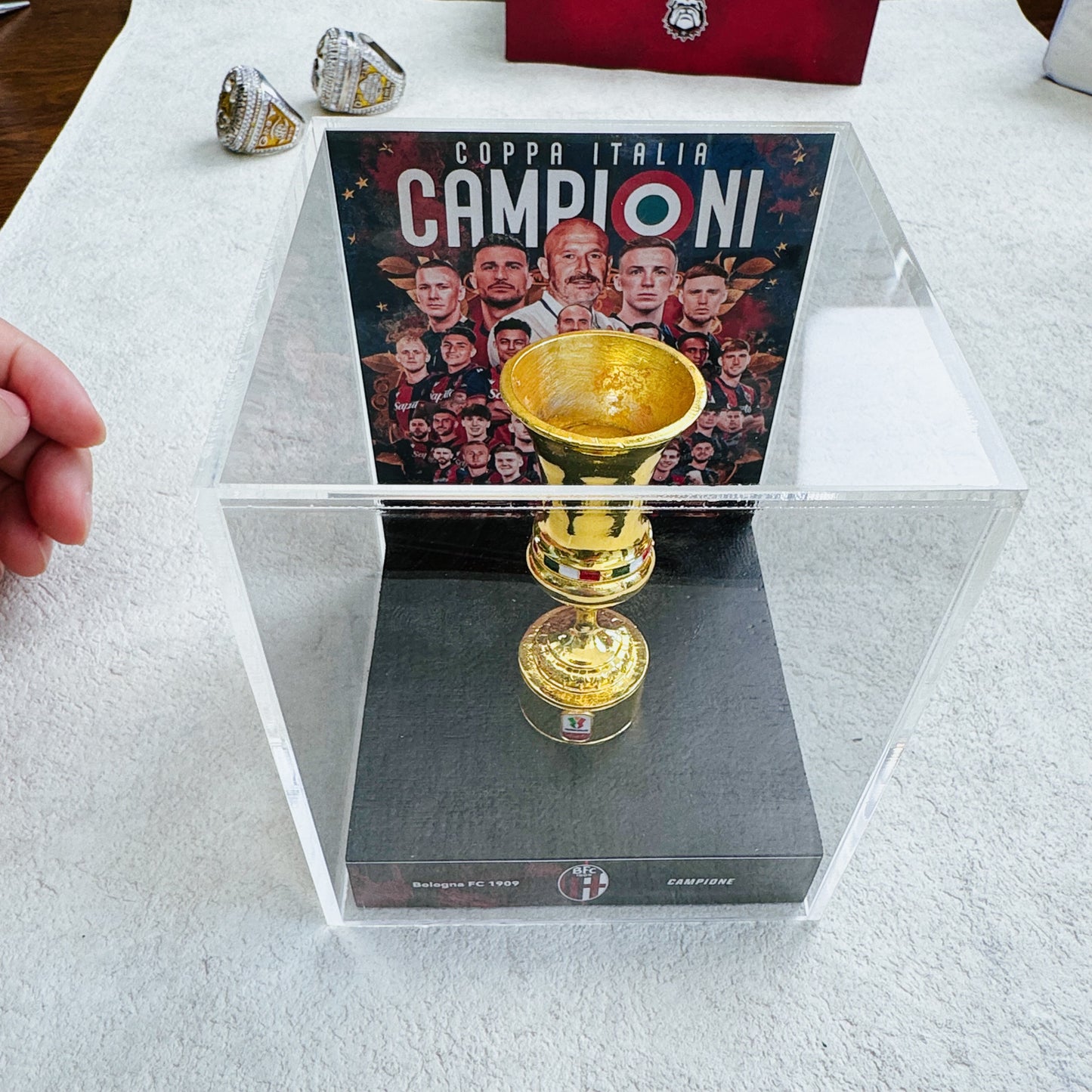 Coppa Italia Championship Trophy Display Case