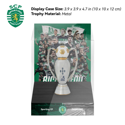 Primeira  Liga Portugal Football Championship Trophy Display Case Sporting CP FC Porto SL Benfica Boavista Belenenses