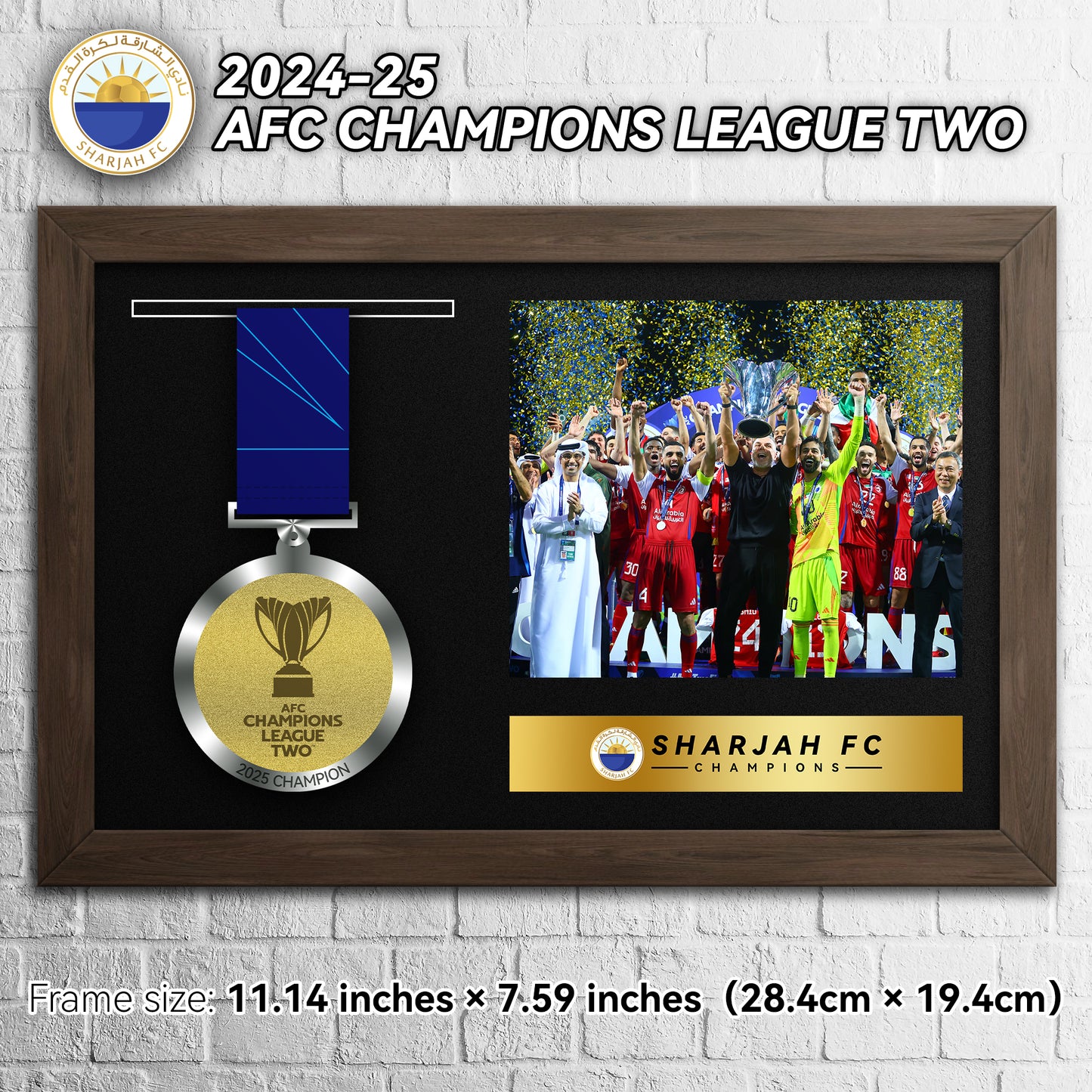 2024-25 Sharjah AFC Champions League Two Champions Medal Frame（Medal Included）