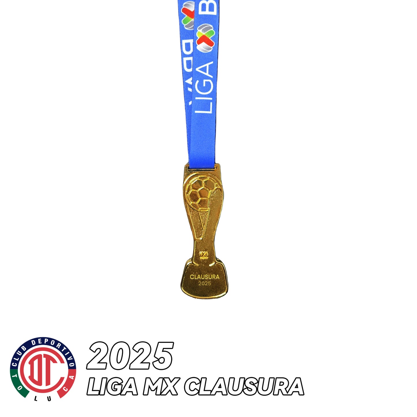 2025 Deportivo Toluca F.C. Liga MX Champions Football Medal Frame（Meda Included）