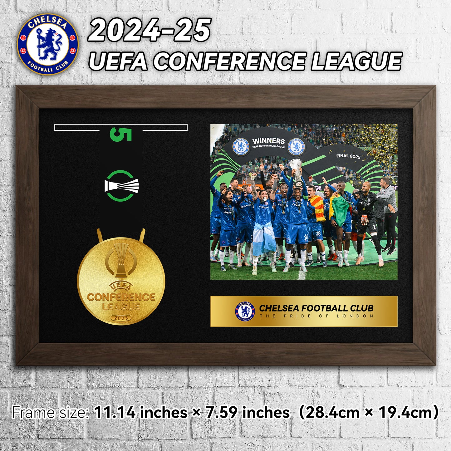 2024-25 Chelsea Europa Conference League Medal Frame