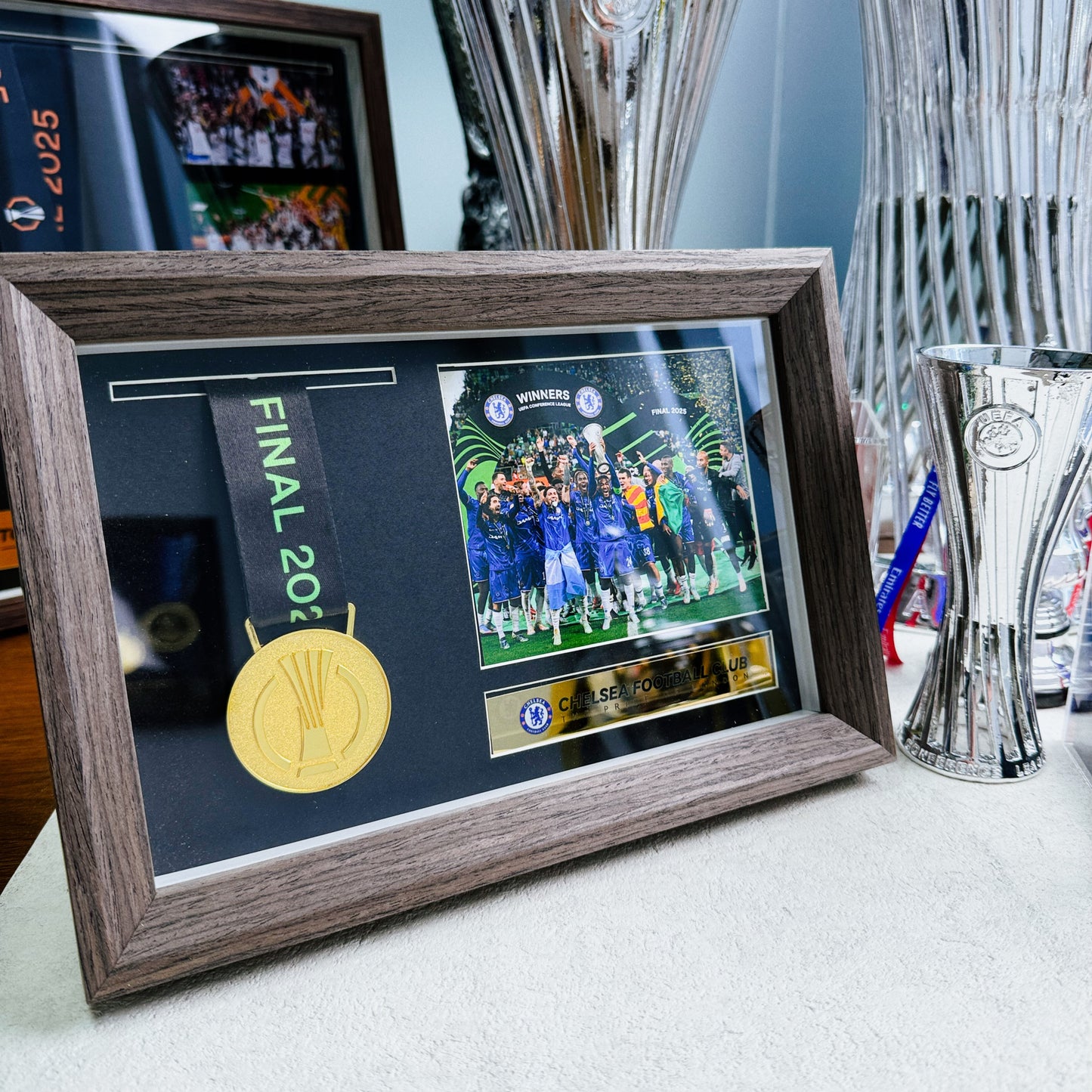 2024-25 Chelsea Europa Conference League Medal Frame