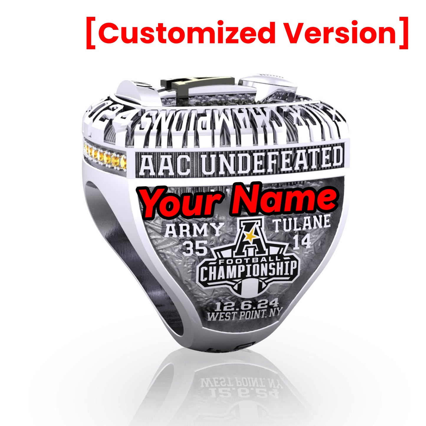 2024 Army Black Knights football american athletic conference Championship rings