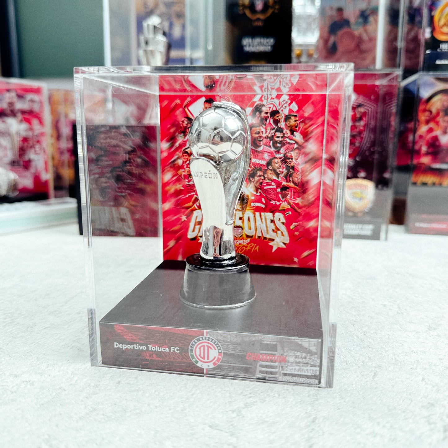 2025 Deportivo Toluca F.C. Liga MX Clausura Champions Trophy Display Case