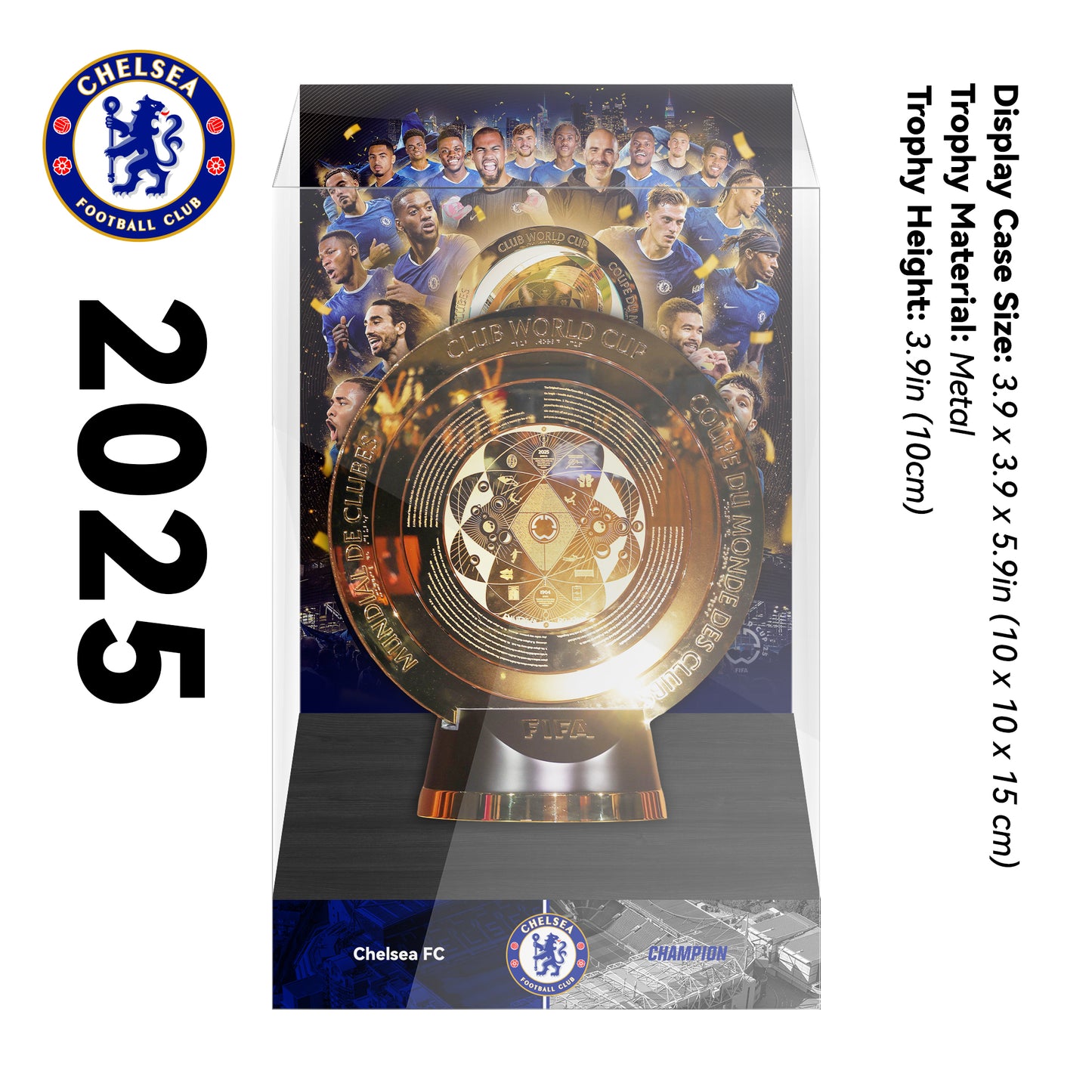 Chelsea 2025 FIFA Club World Cup Trophy Display Case