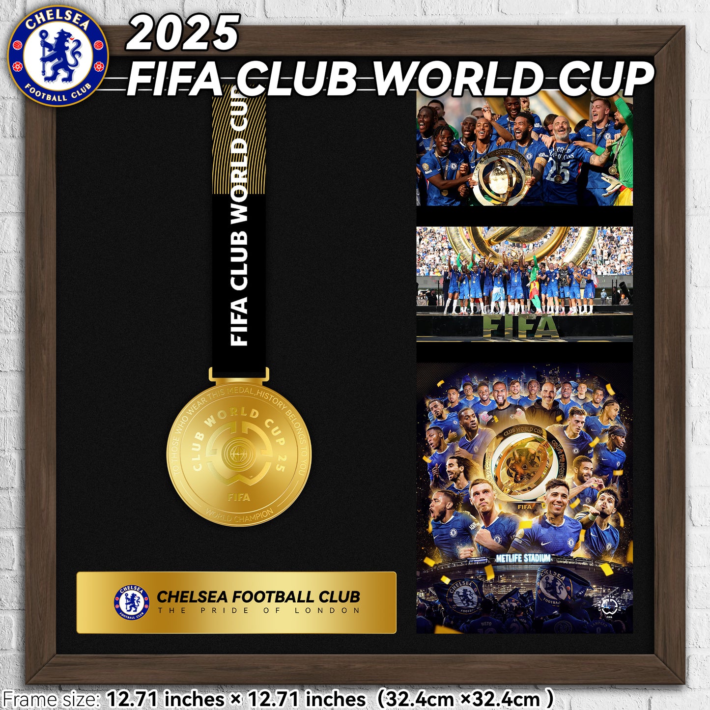 2025 Chelsea FIFA Club World Cup Medal Frame