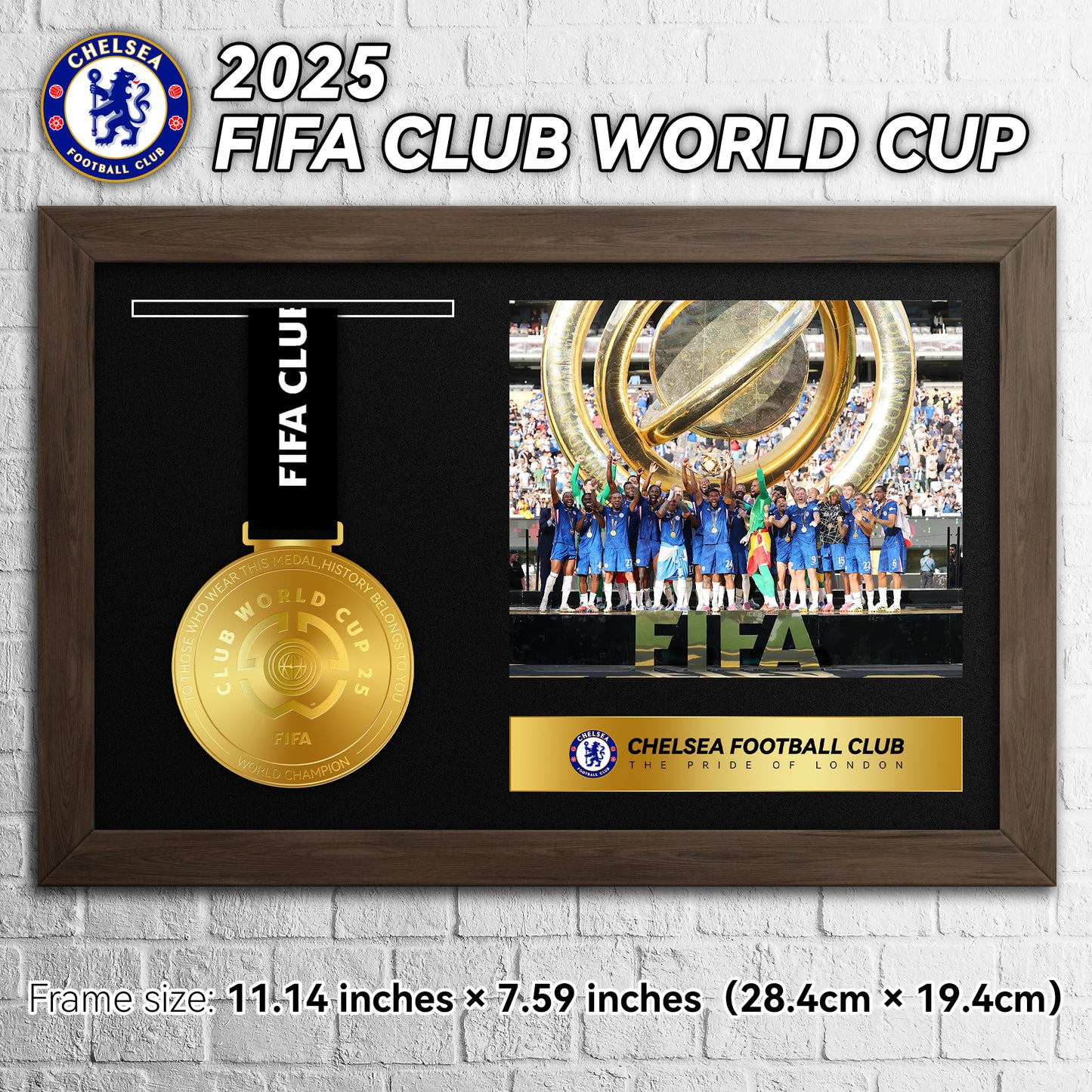 2025 Chelsea FIFA Club World Cup Medal Frame