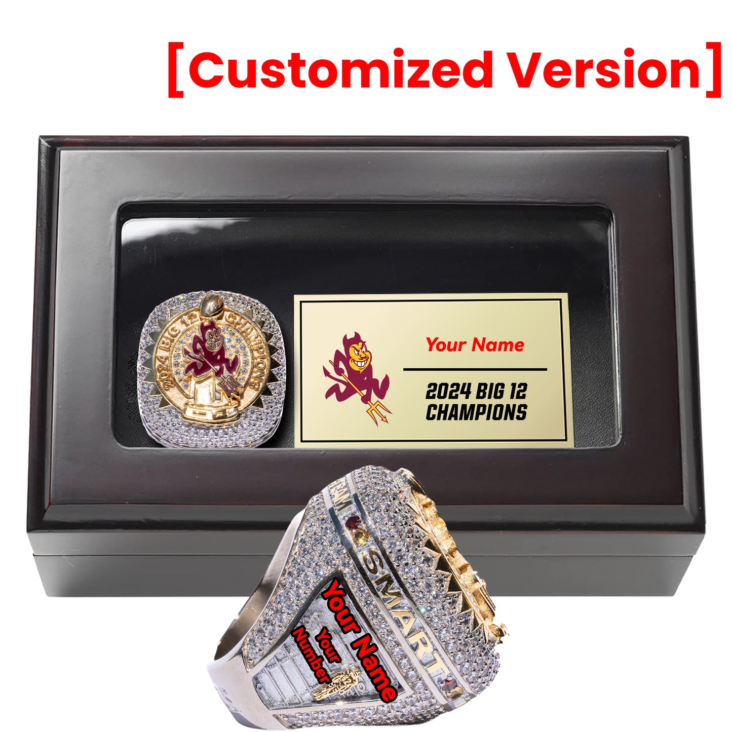 2024 BIG 12 Arizona State Sun Devils football Championship Ring