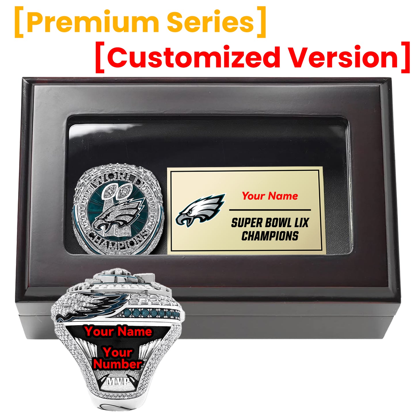 [Premium Version] Philadelphia Eagles LIX Super Bowl Championship Ring